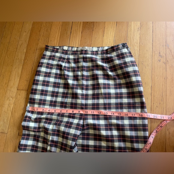60s Vintage Plaid Cigarette Skinny Pants - Picture 9 of 9